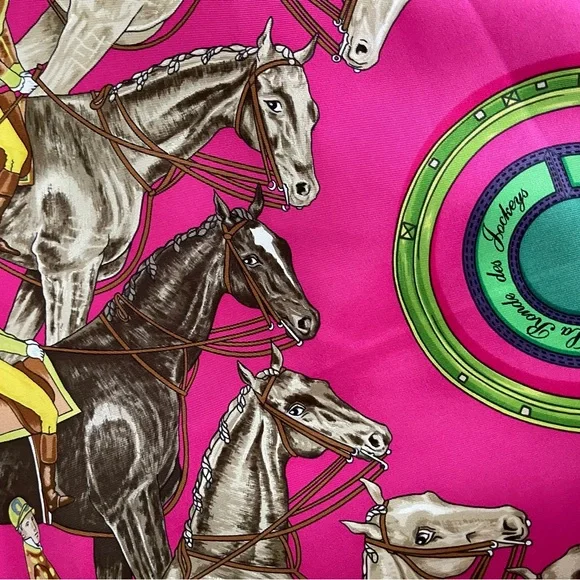 Hermès La Ronde Des Jockeys Silk Scarf. - Picture 14 of 16